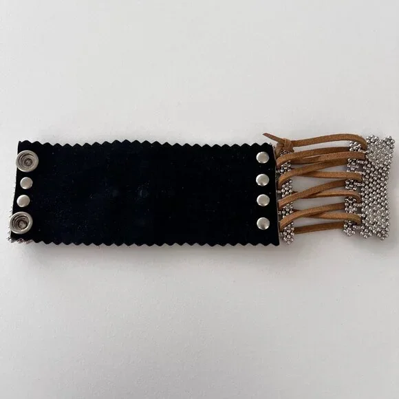 Sergio Gutierrez /Liquid Metal Leather Bracelet - Picture 6 of 7